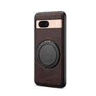 For Google Pixel 8a Denior A14 Skin Feel Rotating Holder MagSafe Phone Case(Brown) - 2