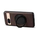 For Google Pixel 8a Denior A14 Skin Feel Rotating Holder MagSafe Phone Case(Brown) - 3