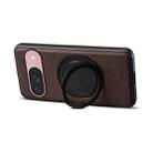 For Google Pixel 9 Denior A14 Skin Feel Rotating Holder MagSafe Phone Case(Brown) - 3