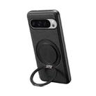 For Google Pixel 9 Pro XL Denior A14 Skin Feel Rotating Holder MagSafe Phone Case(Black) - 1