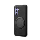 For Samsung Galaxy A55 5G Denior A14 Skin Feel Rotating Holder MagSafe Phone Case(Black) - 2