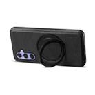 For Samsung Galaxy A55 5G Denior A14 Skin Feel Rotating Holder MagSafe Phone Case(Black) - 3