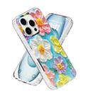 For iPhone 16 Pro IMD Double Piece Simple Fresh Shockproof Phone Case(Colorful Flowers) - 2