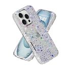 For iPhone 16 Pro IMD Double Piece Simple Fresh Shockproof Phone Case(Laser Stars) - 2