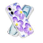 For iPhone 16 Plus IMD Double Piece Simple Fresh Shockproof Phone Case(Purple Orchid) - 2