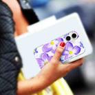 For iPhone 16 Plus IMD Double Piece Simple Fresh Shockproof Phone Case(Purple Orchid) - 3