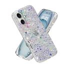 For iPhone 16 IMD Double Piece Simple Fresh Shockproof Phone Case(Laser Stars) - 2