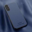 For Samsung Galaxy M55 HUIYI Leather Magnetic Phone Case(Blue) - 1