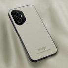 For Honor 300 HUIYI Leather Magnetic Phone Case(White) - 1