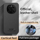 For Honor Magic7 HUIYI Leather Magnetic Phone Case(Grey) - 2