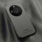 For Honor X60 HUIYI Leather Magnetic Phone Case(Grey) - 1