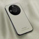 For Honor X60 HUIYI Leather Magnetic Phone Case(White) - 1