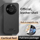 For Honor X60 HUIYI Leather Magnetic Phone Case(Brown) - 2