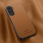 For Honor 90 Lite HUIYI Leather Magnetic Phone Case(Brown) - 1