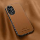 For Honor 200 HUIYI Leather Magnetic Phone Case(Brown) - 1