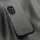 For Honor 200 Pro HUIYI Leather Magnetic Phone Case(Grey) - 1