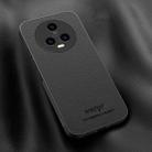For Honor Magic5 HUIYI Leather Magnetic Phone Case(Black) - 1