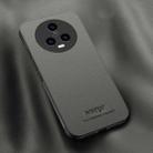 For Honor Magic5 HUIYI Leather Magnetic Phone Case(Grey) - 1
