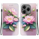 For Tecno Spark 20 Pro Crystal Texture Colored Drawing Leather Phone Case(Lotus) - 1