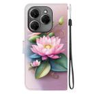 For Tecno Spark 20 Pro Crystal Texture Colored Drawing Leather Phone Case(Lotus) - 3