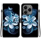 For Tecno Spark 20 Pro Crystal Texture Colored Drawing Leather Phone Case(Black Orchid) - 1