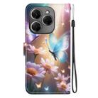 For Tecno Spark 20 Pro Crystal Texture Colored Drawing Leather Phone Case(Butterfly Love Flower) - 3