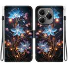 For Tecno Spark 20 Pro Crystal Texture Colored Drawing Leather Phone Case(Little Lantern Flower) - 1