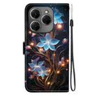 For Tecno Spark 20 Pro Crystal Texture Colored Drawing Leather Phone Case(Little Lantern Flower) - 3