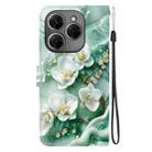 For Tecno Spark 20 Pro Crystal Texture Colored Drawing Leather Phone Case(Jade Flowers) - 3