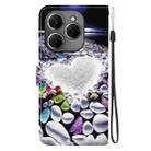 For Tecno Spark 20 Pro Crystal Texture Colored Drawing Leather Phone Case(Heart Shaped) - 3