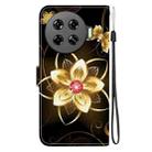 For Tecno Spark 20 Pro+ 4G Crystal Texture Colored Drawing Leather Phone Case(Gold Flower) - 3