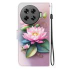 For Tecno Spark 20 Pro+ 4G Crystal Texture Colored Drawing Leather Phone Case(Lotus) - 3