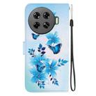 For Tecno Spark 20 Pro+ 4G Crystal Texture Colored Drawing Leather Phone Case(Blue Butterflies) - 3