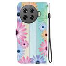 For Tecno Spark 20 Pro+ 4G Crystal Texture Colored Drawing Leather Phone Case(Sunflowers) - 3