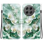 For Tecno Spark 20 Pro+ 4G Crystal Texture Colored Drawing Leather Phone Case(Jade Flowers) - 1