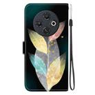 For Tecno Spark 30C Crystal Texture Colored Drawing Leather Phone Case(Colored Leaves) - 3