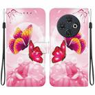 For Tecno Spark 30C Crystal Texture Colored Drawing Leather Phone Case(Pink Butterflies) - 1