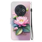 For Tecno Spark 30C Crystal Texture Colored Drawing Leather Phone Case(Lotus) - 3