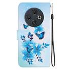 For Tecno Spark 30C Crystal Texture Colored Drawing Leather Phone Case(Blue Butterflies) - 3