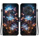 For Tecno Spark 30C Crystal Texture Colored Drawing Leather Phone Case(Little Lantern Flower) - 1