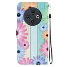 For Tecno Spark 30C Crystal Texture Colored Drawing Leather Phone Case(Sunflowers) - 3