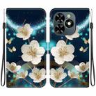 For Tecno Spark GO 2024 / 20C / Pop 8 Crystal Texture Colored Drawing Leather Phone Case(Magnolia) - 1