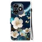 For Tecno Spark GO 2024 / 20C / Pop 8 Crystal Texture Colored Drawing Leather Phone Case(Magnolia) - 3