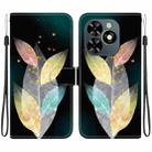 For Tecno Spark GO 2024 / 20C / Pop 8 Crystal Texture Colored Drawing Leather Phone Case(Colored Leaves) - 1