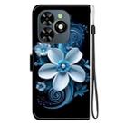 For Tecno Spark GO 2024 / 20C / Pop 8 Crystal Texture Colored Drawing Leather Phone Case(Black Orchid) - 3