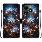 For Tecno Spark GO 2024 / 20C / Pop 8 Crystal Texture Colored Drawing Leather Phone Case(Little Lantern Flower) - 1