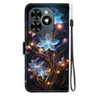 For Tecno Spark GO 2024 / 20C / Pop 8 Crystal Texture Colored Drawing Leather Phone Case(Little Lantern Flower) - 3