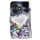 For Tecno Spark GO 2024 / 20C / Pop 8 Crystal Texture Colored Drawing Leather Phone Case(Heart Shaped) - 3