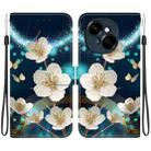 For Tecno Spark GO 1 / Pop 9 Pro Crystal Texture Colored Drawing Leather Phone Case(Magnolia) - 1