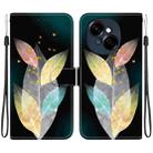 For Tecno Spark GO 1 / Pop 9 Pro Crystal Texture Colored Drawing Leather Phone Case(Colored Leaves) - 1